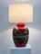 Mid-Century Modern Red and Black Ceramic Table Lamp, 1960s 3