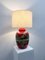 Mid-Century Modern Red and Black Ceramic Table Lamp, 1960s, Image 5