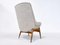 Fauteuils Mid-Century en Tissu Beige par Julia Gaubek, Hongrie, 1950, Set de 2 10