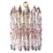 Pink and Ice Poliedri Chandelier attributed to Carlo Scarpa from Venini, 1955 1
