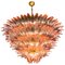 Pink Murano Palmette Chandelier, 1990s, Image 1