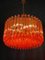 Lampadari Triedi in cristallo di corallo rosso, anni '90, set di 2, Immagine 9