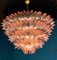 Pink Murano Palmette Chandeliers, 1990s, Set of 2 2