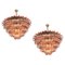 Pink Murano Palmette Chandeliers, 1990s, Set of 2, Image 1