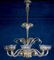 Lámpara de araña Art Déco de cristal de Murano de Ercole Barovier, 1940, Imagen 1