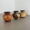 Vintage Pottery Fat Lava Vases attributed to Scheurich, Germany, 1970s, Set of 3 3