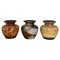 Vintage Pottery Fat Lava Vases attributed to Scheurich, Germany, 1970s, Set of 3 1