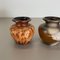 Vintage Pottery Fat Lava Vases attributed to Scheurich, Germany, 1970s, Set of 3 6