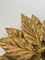 Golden Florentiner Leaf Wall Ceiling Light Sconces from Hans Kögl, Italy, 1970s No 1, Image 8