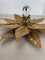 Golden Florentiner Leaf Wall Ceiling Light Sconces from Hans Kögl, Italy, 1970s No 1 13