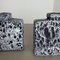 Pottery Fat Lava Cubic Vases in Black-White attributed to Jopeko, Germany, 1970s, Set of 2, Image 12