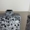 Vasi cubici in ceramica Fat Lava in bianco e nero attribuiti a Jopeko, Germania, anni '70, set di 2, Immagine 6