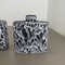 Pottery Fat Lava Cubic Vases in Black-White attributed to Jopeko, Germany, 1970s, Set of 2 13