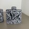 Pottery Fat Lava Cubic Vases in Black-White attributed to Jopeko, Germany, 1970s, Set of 2, Image 13