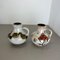 Jarrones de cerámica Fat Lava florales atribuidos a Scheurich, Alemania, años 70. Juego de 2, Imagen 2