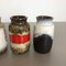 Vintage Fat Lava 231-15 Vasen aus Keramik, Scheurich zugeschrieben, 1970er, 4er Set 5