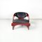 Italienischer Moderner Mod. 4801 Armlehnstuhl aus Rotem Holz von Joe Colombo für Kartell, 1970er 2