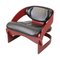 Italienischer Moderner Mod. 4801 Armlehnstuhl aus Rotem Holz von Joe Colombo für Kartell, 1970er 1