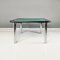 Italian Modern Game Table in Green Fabric and Black Leather with Chromed Steel Legs, 1970s, Image 2