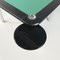 Italian Modern Game Table in Green Fabric and Black Leather with Chromed Steel Legs, 1970s 6