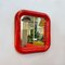 Specchio da parete Delfo moderno in plastica rossa di Sergio Mazza per Artemide, Italia, anni '70, Immagine 4