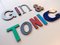 Lettere originali vintage di Gin & Tonic, set di 9, Immagine 3