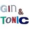 Letras originales Gin & Tonic vintage. Juego de 9, Imagen 1
