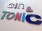 Lettere originali vintage di Gin & Tonic, set di 9, Immagine 2