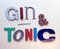 Lettere originali vintage di Gin & Tonic, set di 9, Immagine 5