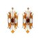 Sconces in Wrought Iron & Hammered Glass attributed to Longobard, Italy, 1970s, Set of 2, Image 6