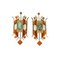 Sconces in Wrought Iron & Hammered Glass attributed to Longobard, Italy, 1970s, Set of 2, Image 11