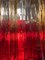 Lámparas de araña italianas en rojo y dorado de Valentina Planta, Murano. Juego de 2, Imagen 9