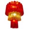 Italian Red and Gold Chandeliers by Valentina Planta, Murano, Set of 2, Image 3