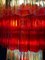 Lámparas de araña italianas en rojo y dorado de Valentina Planta, Murano. Juego de 2, Imagen 5