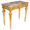 Antique Louis XV Revival Carved Giltwood Console Table, 1800s, Image 1
