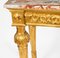 Antiker Louis XV Revival Konsolentisch aus geschnitztem vergoldetem Holz, 1800er 12