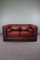 Rode Rundleren Chesterfield Sofa 1