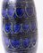 Relief Ceramic Vase in Blue from Strehla, East Germany,1970s 3