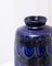 Relief Ceramic Vase in Blue from Strehla, East Germany,1970s 9