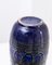 Blaue Relief Vase aus Keramik von Strehla, DDR,1970er 5