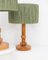 Mid-Century Wooden Table Lamps with Lampshade from Temde, 1960s, Set of 2 2