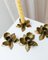 Mid-Century Brass Flower Candleholders, 1960s, Set of 4 8