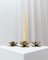 Mid-Century Blumen Kerzenhalter aus Messing, 1960er, 4er Set 4