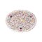 Deruta Oval Dish with Pink Flowers from Popolo 1