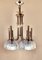 Vintage Chandelier in Murano and Steel Glass by Mazzega, 1960s 3