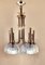 Vintage Chandelier in Murano and Steel Glass by Mazzega, 1960s, Image 3