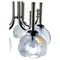 Vintage Chandelier in Murano and Steel Glass by Mazzega, 1960s, Image 7