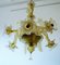 Gold Dust Murano Glass Chandelier from Barovier & Toso, Italy, 1940s 8