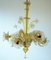 Lámpara de araña de cristal de Murano dorado de Barovier & Toso, Italia, años 40, Imagen 2