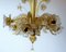 Goldfarbener Kronleuchter aus Muranoglas von Barovier & Toso, Italien, 1940er 11